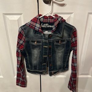 Jean Plaid Jacket